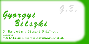 gyorgyi bilszki business card